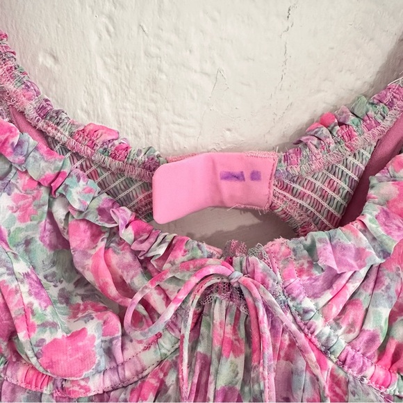 For Love And Lemons Pink Floral Mini Dress - Picture 6 of 9